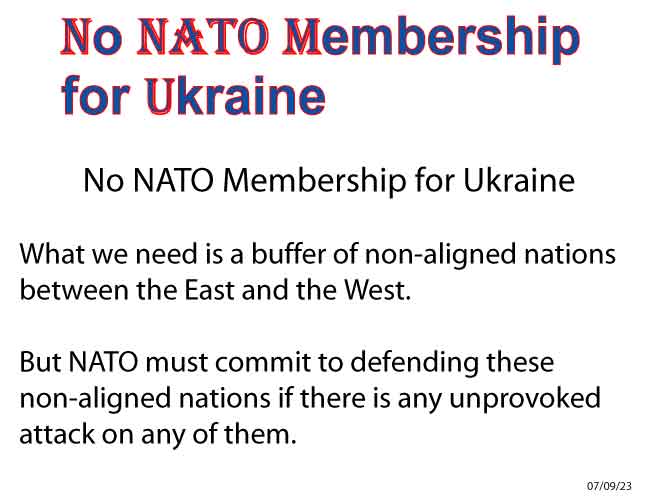 No NATO Membership for Ukraine
